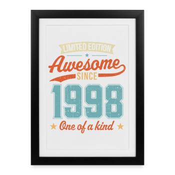 Awesome Since 1998 - Framed poster (27 × 37 cm) - black - Front
