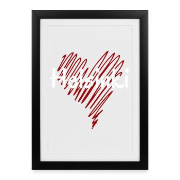 J’adore Helsinki, Helsinki, Finlande - Affiche encadrée (27 × 37 cm) - noir - Devant
