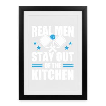 Pickleball Kitchen Ball Dinkball Dinker Gift - Framed poster (27 × 37 cm) - black - Front