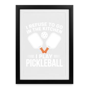 Kitchen Ball Dinkball Pickleball Paddleball - Framed poster (27 × 37 cm) - black - Front