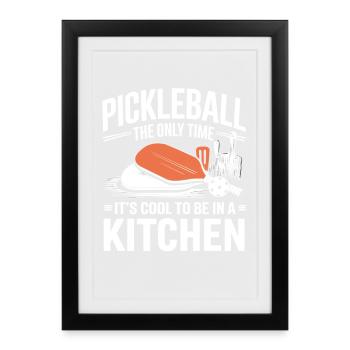 Pickleball Kitchen Ball - Framed poster (27 × 37 cm) - black - Front