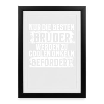Les meilleurs frères sont promus oncles - Affiche encadrée (27 × 37 cm) - noir - Devant