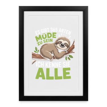 There are 365 ways to be tired I know them all - Framed poster (27 × 37 cm) - black - Front