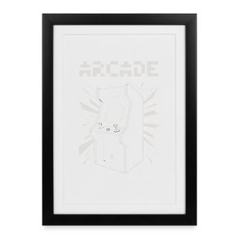 ARCADE Retro Arcade Slot Machine 80s 90s Gamer - Framed poster (27 × 37 cm) - black - Front