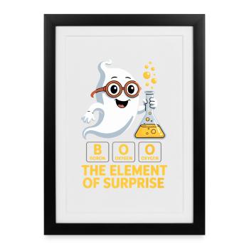 Laboratoire de chimie d’Halloween Humour - Affiche encadrée (27 × 37 cm) - noir - Devant