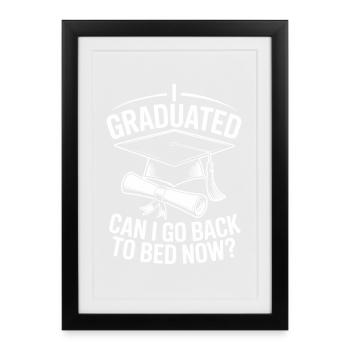 Funny Graduation Sleep Quote - Framed poster (27 × 37 cm) - black - Front
