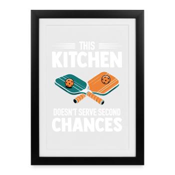 Tournoi de pickleball Teamn Dinkball cadeau - Affiche encadrée (27 × 37 cm) - noir - Devant