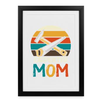Carpenter Mother Retro Tool - Framed poster (27 × 37 cm) - black - Front
