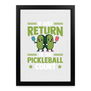 Pickleball Cucumber Combination Dinkball Outfit - Framed poster (27 × 37 cm) - black - Front