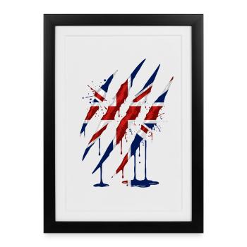 Union Jack Griffe Griffe Marque - Affiche encadrée (27 × 37 cm) - noir - Devant