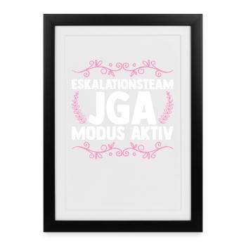 Bachelor Party Team Bride Hen Party - Framed poster (27 × 37 cm) - black - Front