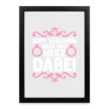 Bachelor Party Team Bride Hen Party - Framed poster (27 × 37 cm) - black - Front