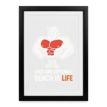 Drôle de développé couché Meme Spot Me Bro Powerlifting - Affiche encadrée (27 × 37 cm) - noir - Devant