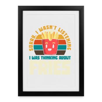 Frise Humour Rétro - Affiche encadrée (27 × 37 cm) - noir - Devant