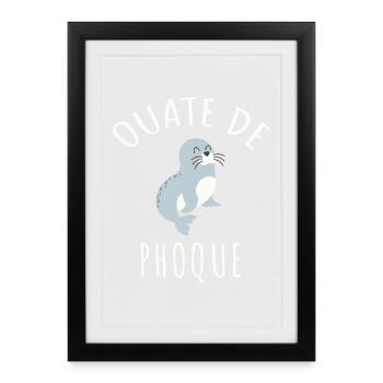 Robbe Watte Humor Französisch Wortspiel Lustig - Gerahmtes Poster (27 × 37 cm) - Schwarz - Vorne