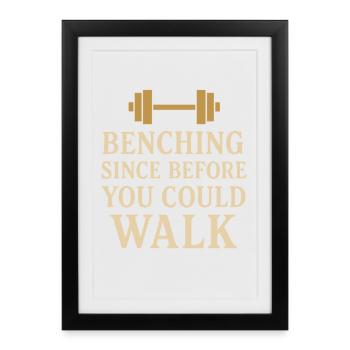 Drôle de développé couché Meme Spot Me Bro Powerlifting - Affiche encadrée (27 × 37 cm) - noir - Devant
