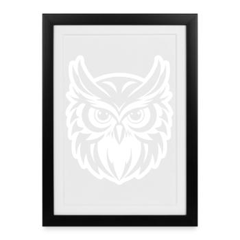 Owl Animal - Framed poster (27 × 37 cm) - black - Front
