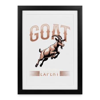 Funny Farm Animal Goat - Framed poster (27 × 37 cm) - black - Front