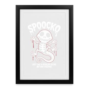 Squelette effrayant Halloween - Affiche encadrée (27 × 37 cm) - noir - Devant