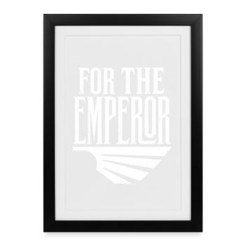 Pour L’Empereur. Scifi Space Gaming Design - Affiche encadrée (27 × 37 cm) - noir - Devant