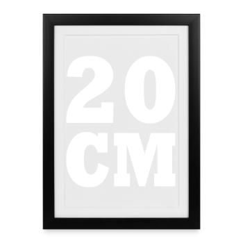 20 cm - Affiche encadrée (27 × 37 cm) - noir - Devant