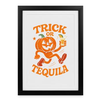 Trick Or Tequila Halloween Costume Fun - Framed poster (27 × 37 cm) - black - Front