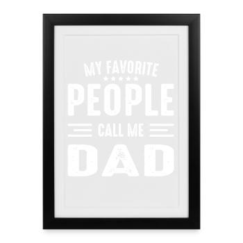 Best Dad in the World Gifts Father Christmas - Framed poster (27 × 37 cm) - black - Front