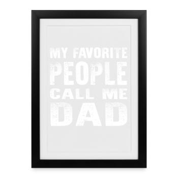 Best Dad in the World Gifts Father Christmas - Framed poster (27 × 37 cm) - black - Front