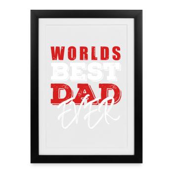 Best Dad in the World Gifts Father Christmas - Framed poster (27 × 37 cm) - black - Front