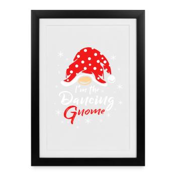 Gnome Dancing - Framed poster (27 × 37 cm) - black - Front