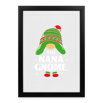 Gnome Granny Espagnol - Affiche encadrée (27 × 37 cm) - noir - Devant