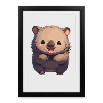 Wombats Wombat - Framed poster (27 × 37 cm) - black - Front