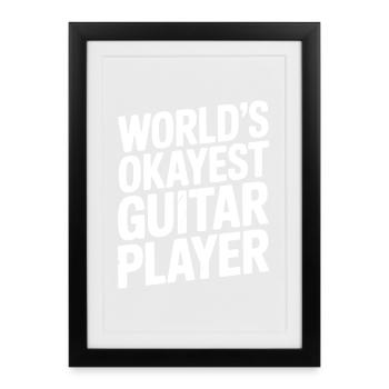 Le guitariste le plus acceptable du monde - Affiche encadrée (27 × 37 cm) - noir - Devant