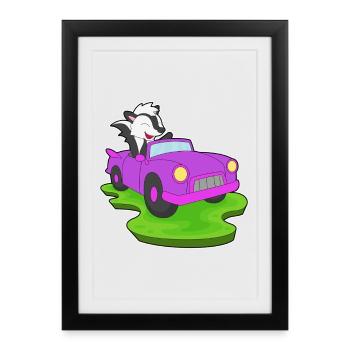 Sloth Car - Framed poster (27 × 37 cm) - black - Front