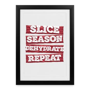 Beef Jerky Dried Meat Biltong Pemmican - Framed poster (27 × 37 cm) - black - Front