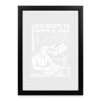 Lo-Fi Beats Alaska Studio - Framed poster (27 × 37 cm) - black - Front