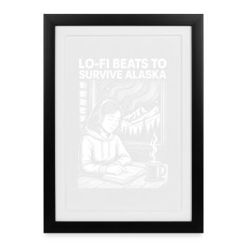 Lo-Fi Beats Alaska - Framed poster (27 × 37 cm) - black - Front