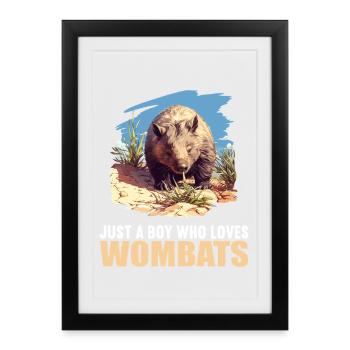Wombats Wombat - Framed poster (27 × 37 cm) - black - Front