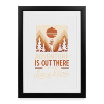 Sentier d’aventure Sunset Walker - Affiche encadrée (27 × 37 cm) - noir - Devant