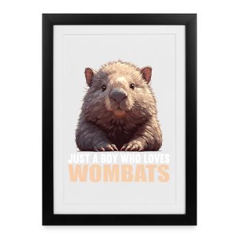 Wombats Wombat - Framed poster (27 × 37 cm) - black - Front
