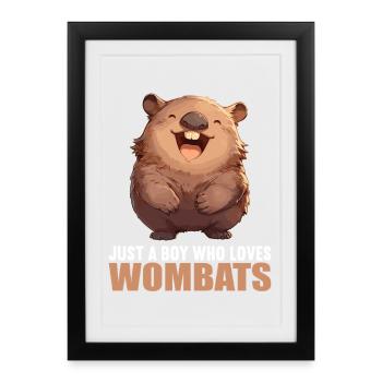 Wombats Wombat - Framed poster (27 × 37 cm) - black - Front
