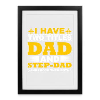 Best Dad in the World Gifts Father Christmas - Framed poster (27 × 37 cm) - black - Front