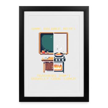 Balance note: Teachers don't cook | School - Framed poster (27 × 37 cm) - black - Front