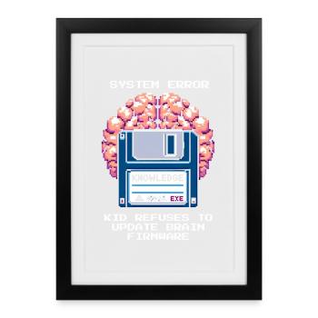 System Error: Update Denied | Homeschool - Framed poster (27 × 37 cm) - black - Front