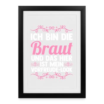 Bachelor Party Team Bride Hen Party - Framed poster (27 × 37 cm) - black - Front