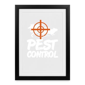 Funny Pest Control Humor for Rat Hunters - Framed poster (27 × 37 cm) - black - Front