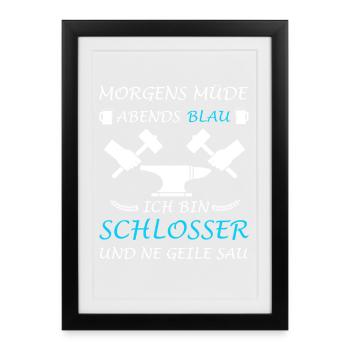 Locksmith Lustig Locksmith's Workshop Master - Framed poster (27 × 37 cm) - black - Front