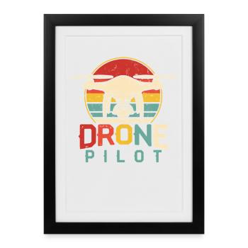 Drone - Framed poster (27 × 37 cm) - black - Front