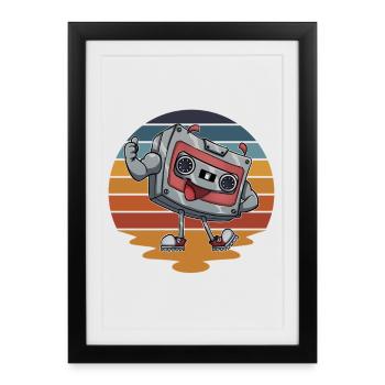 Cassette - Affiche encadrée (27 × 37 cm) - noir - Devant