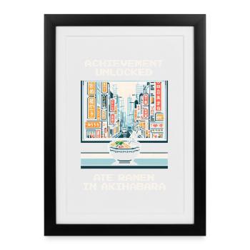 Achievement: Ramen in Akihabara | Tokyo Ramen - Framed poster (27 × 37 cm) - black - Front